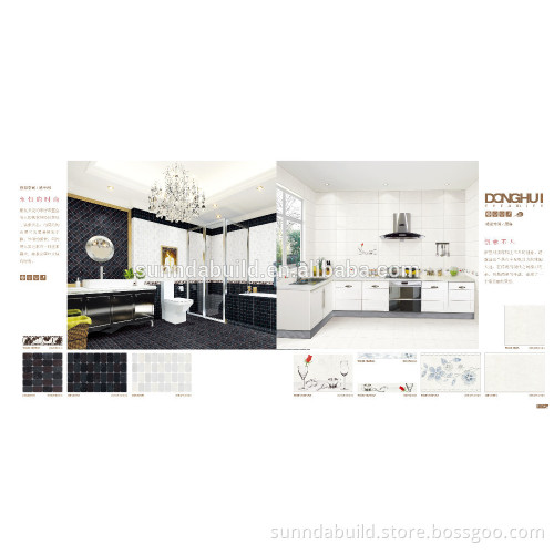 Mirror Tile 3D Inkjet Printing Ceramic Tile 300*450 FOSHAN Matched Floor Tile 300*300